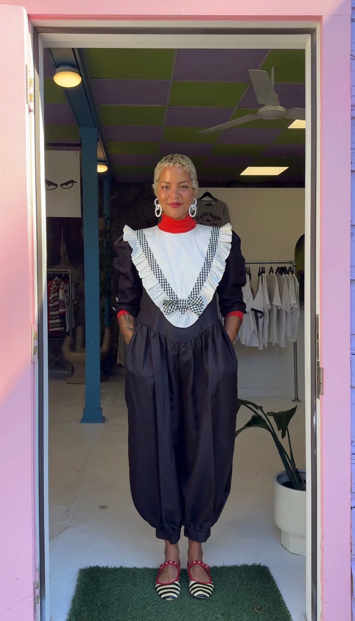 Sz M VTG Clowncore Jumpsuit