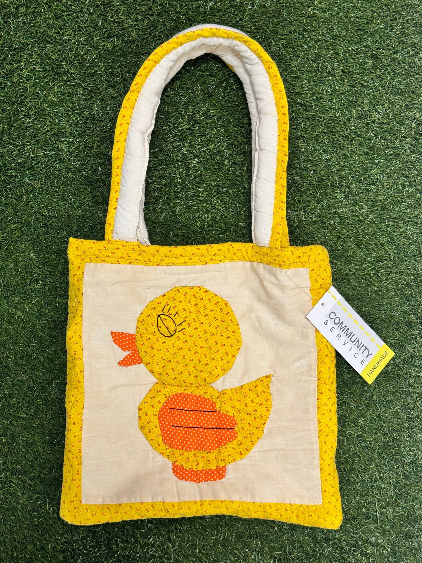 Upcycled Quilted Tote - Duck/Rocking Horse  | MN X Community