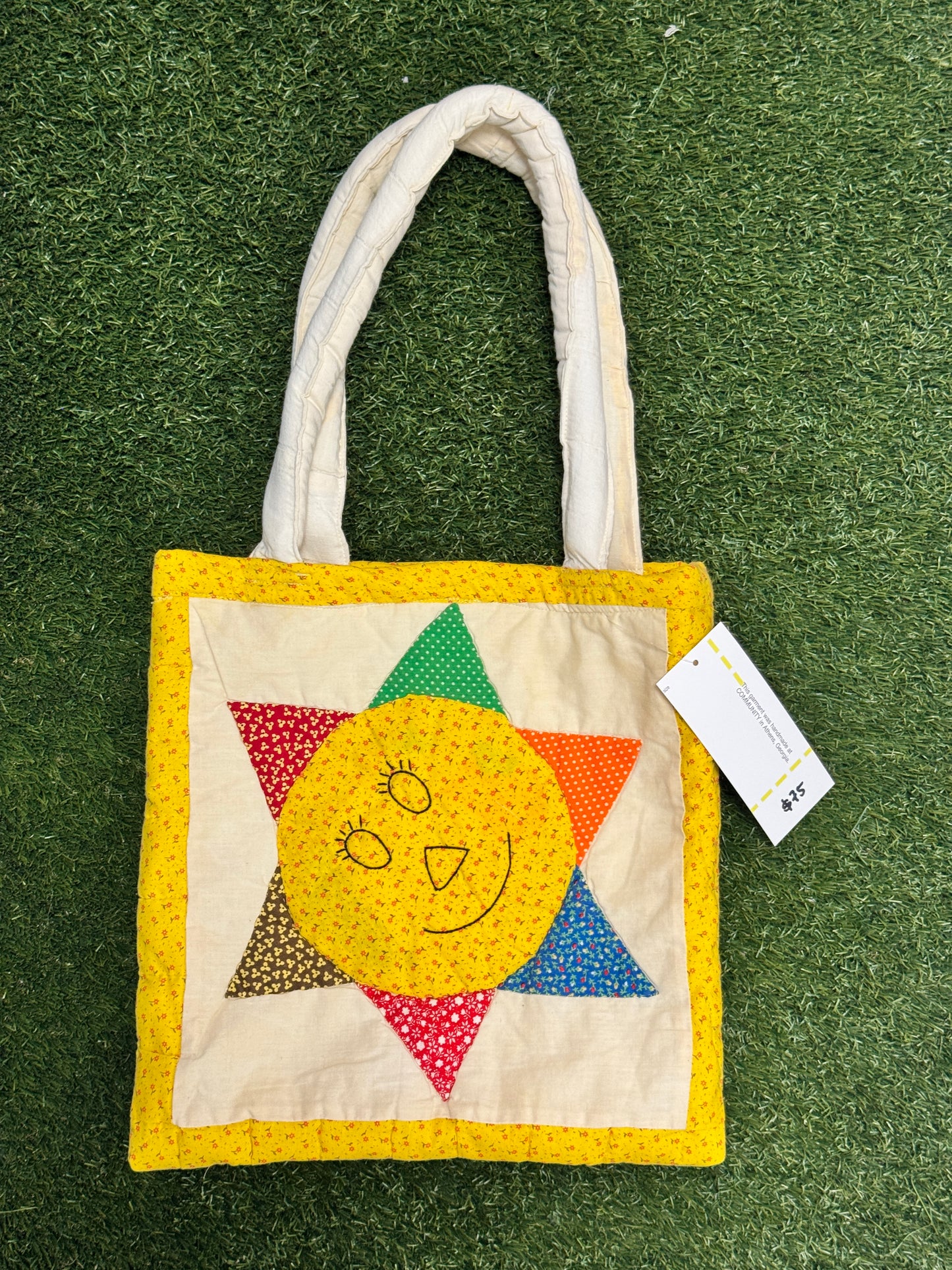 Upcycled Quilted Tote - Sun/Kite  | MN X Community