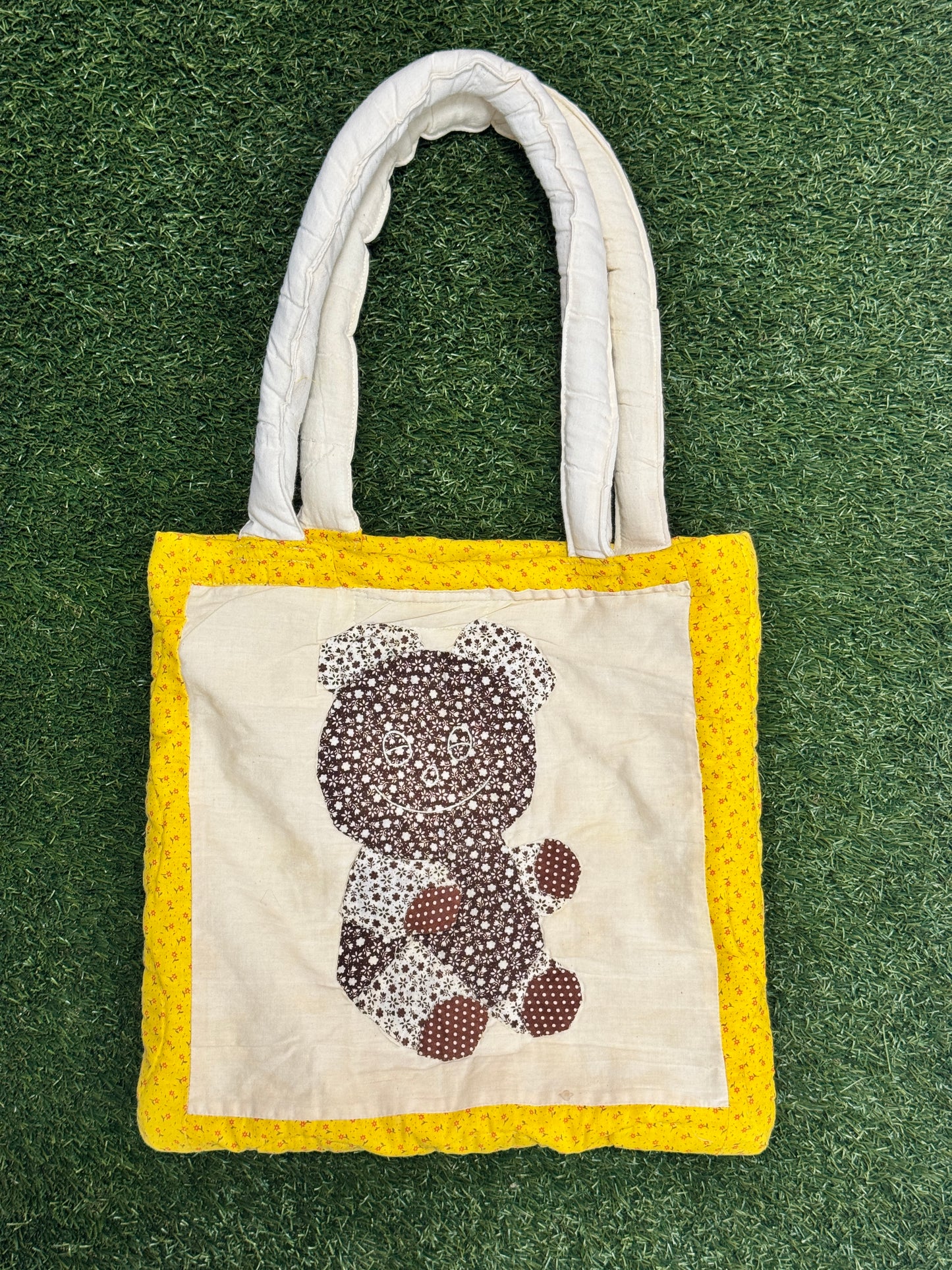 Upcycled Quilted Tote - Bear/Ball | MN X Community