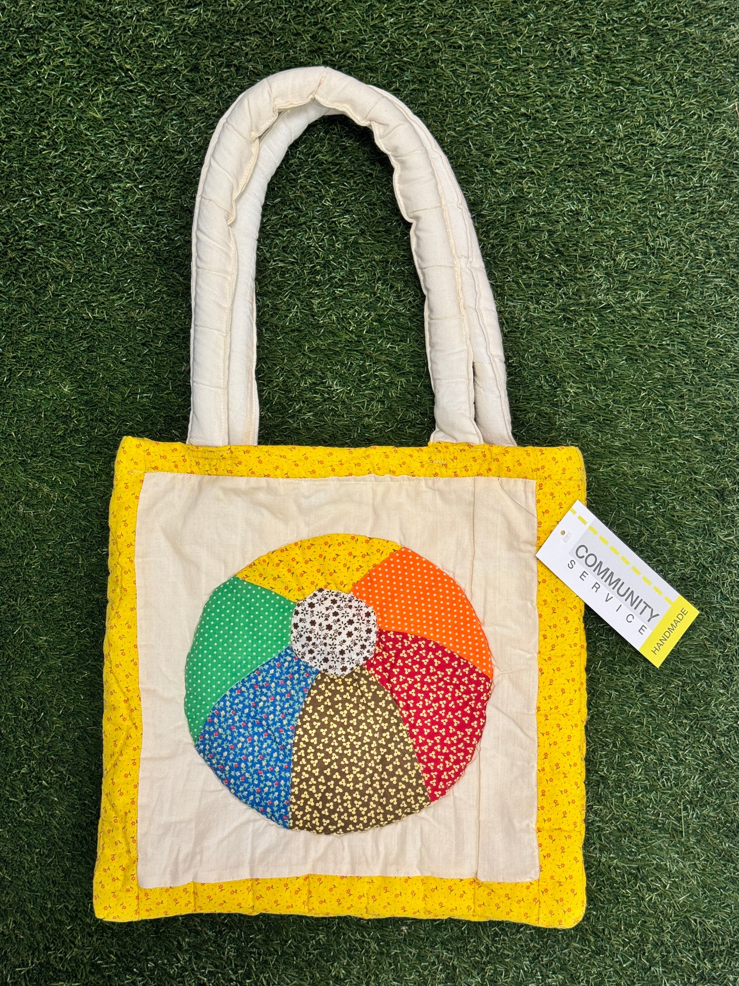 Upcycled Quilted Tote - Bear/Ball | MN X Community