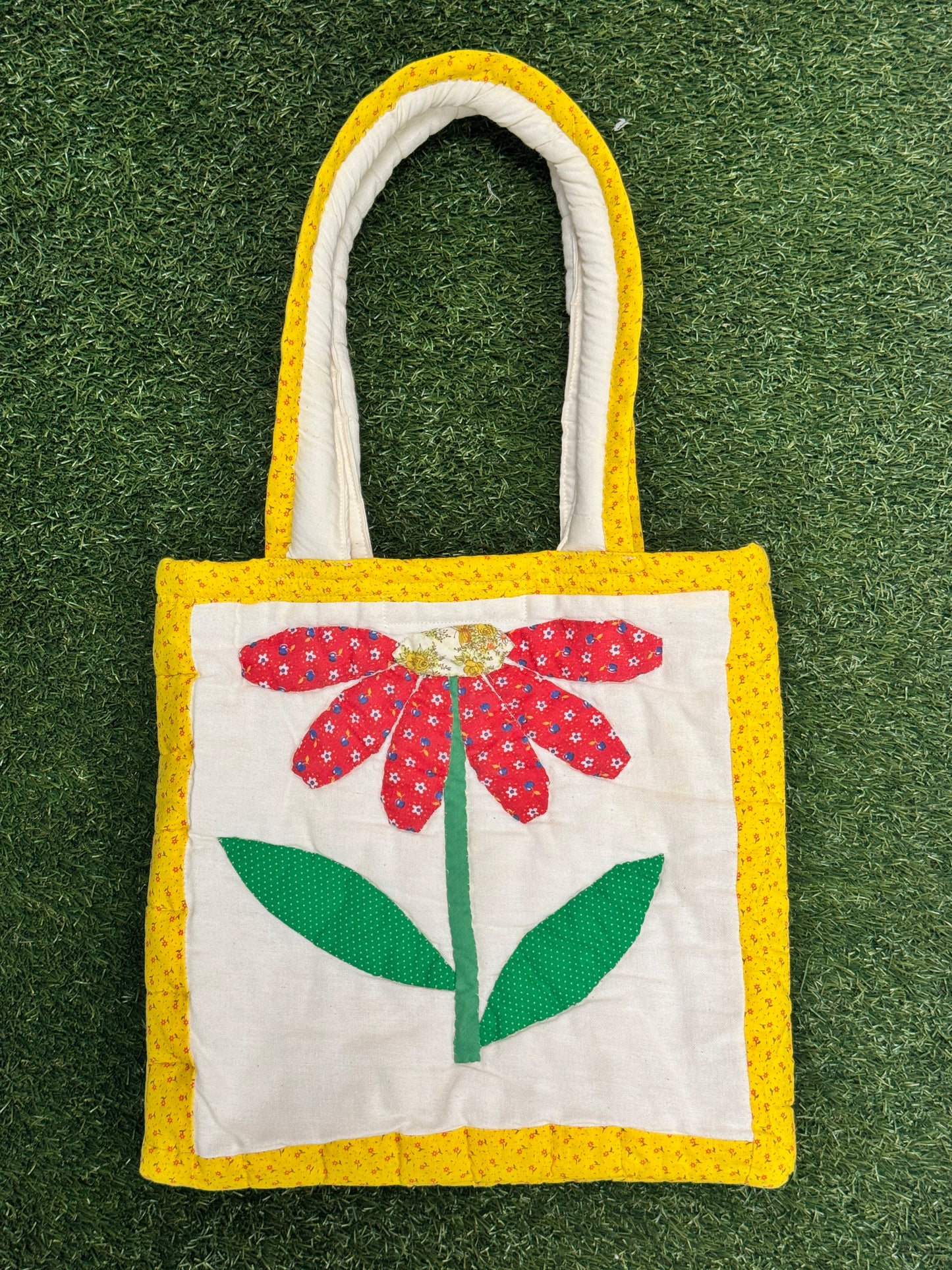Upcycled Quilted Tote - Flower/Butterfly | MN X Community