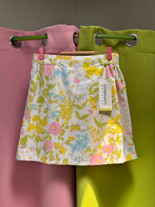 Sz M Handmade Floral Mini Skirt  | Community