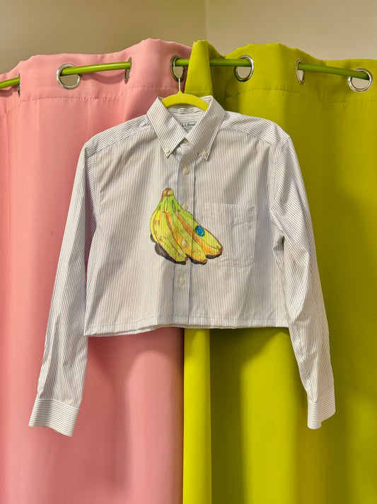 Sz L Doodle Banana Button-Down | Marker Collection