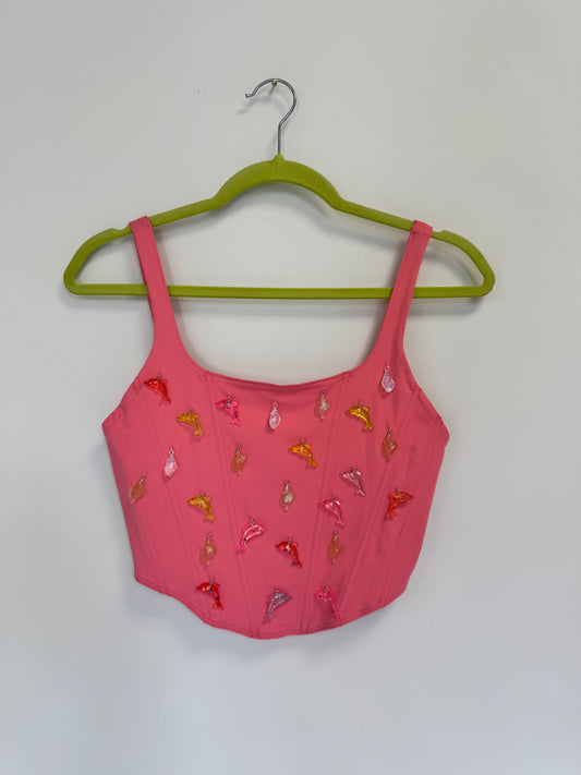 Nautical Charm Embellished Corset, Size M | Naranja Design