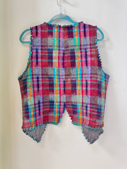 Vintage Handmade Plaid Vest