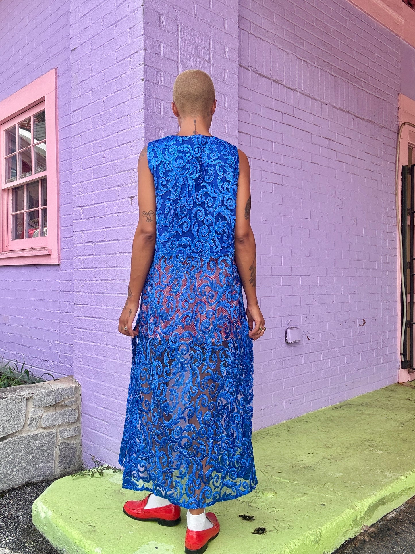 70's Free Size Vintage Shimmer Duster Vest
