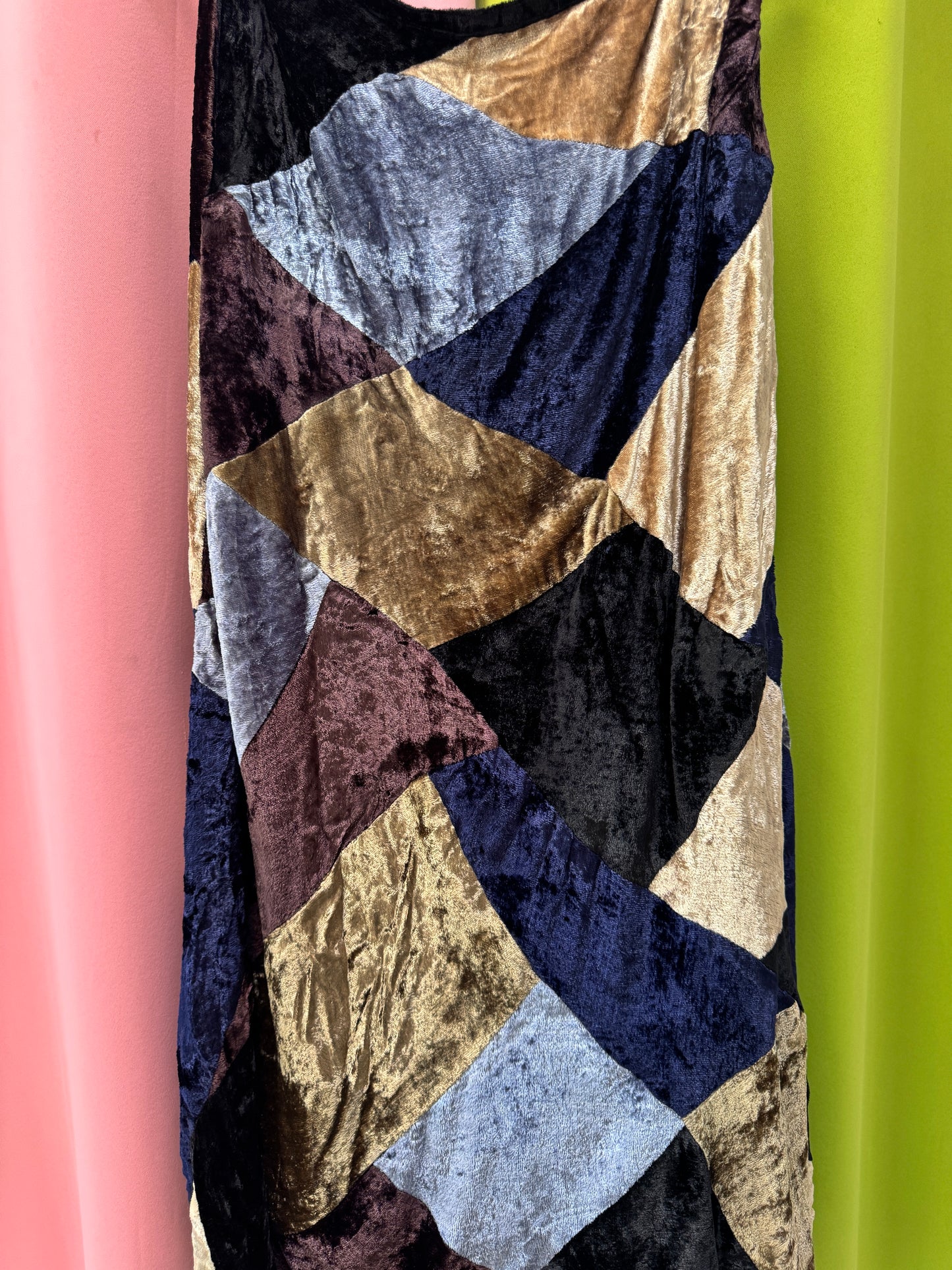 Size M/L, Vintage Harlequin Patchwork Skirt