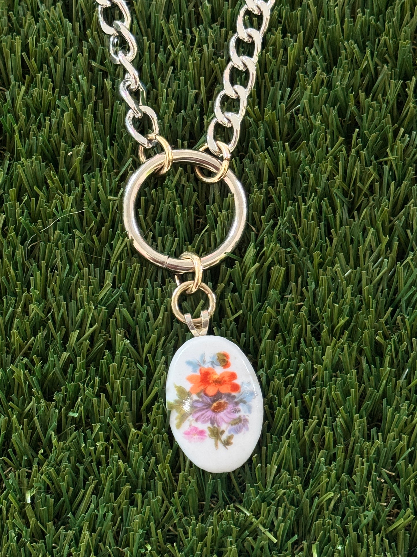 Prettiest Lobster - Vintage Floral O Ring