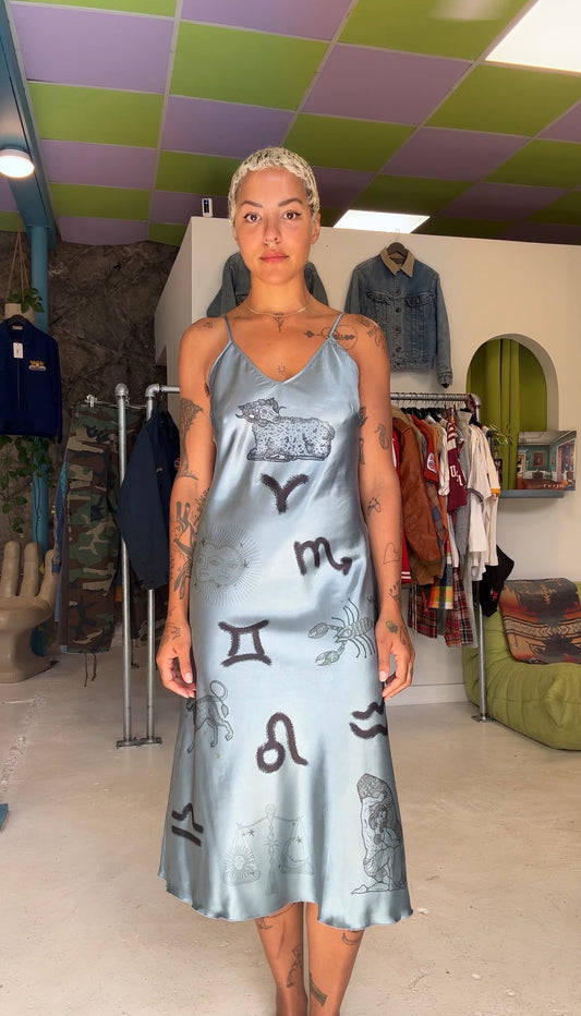 Hand-Printed Blue Zodiac Slip | Celestial Habits