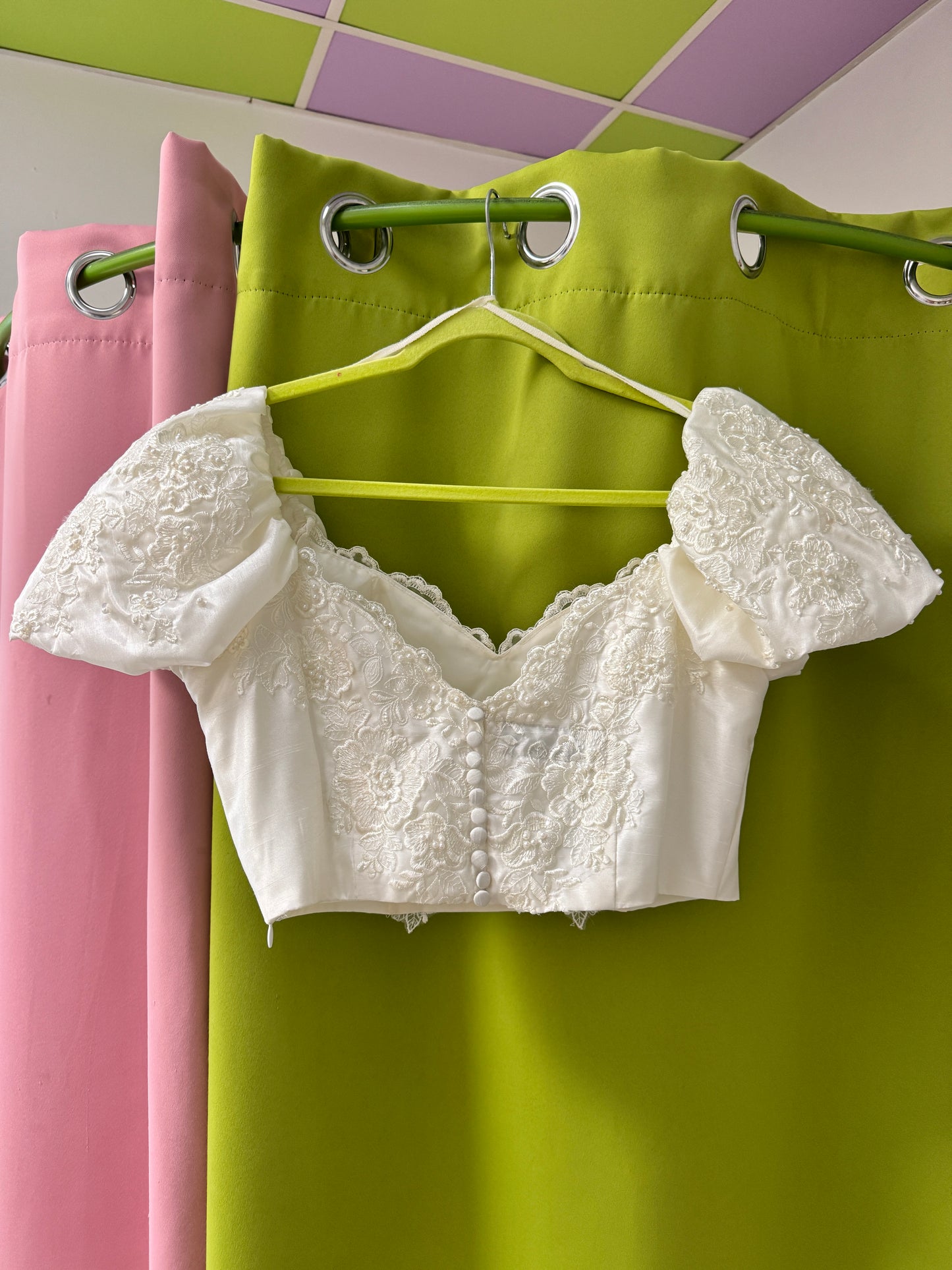 Sz S Upcycled Wedding Crop Top | MN X Community