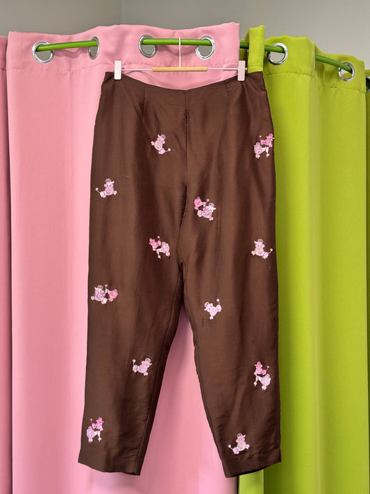 Sz XL 100% Silk Poodle Capris