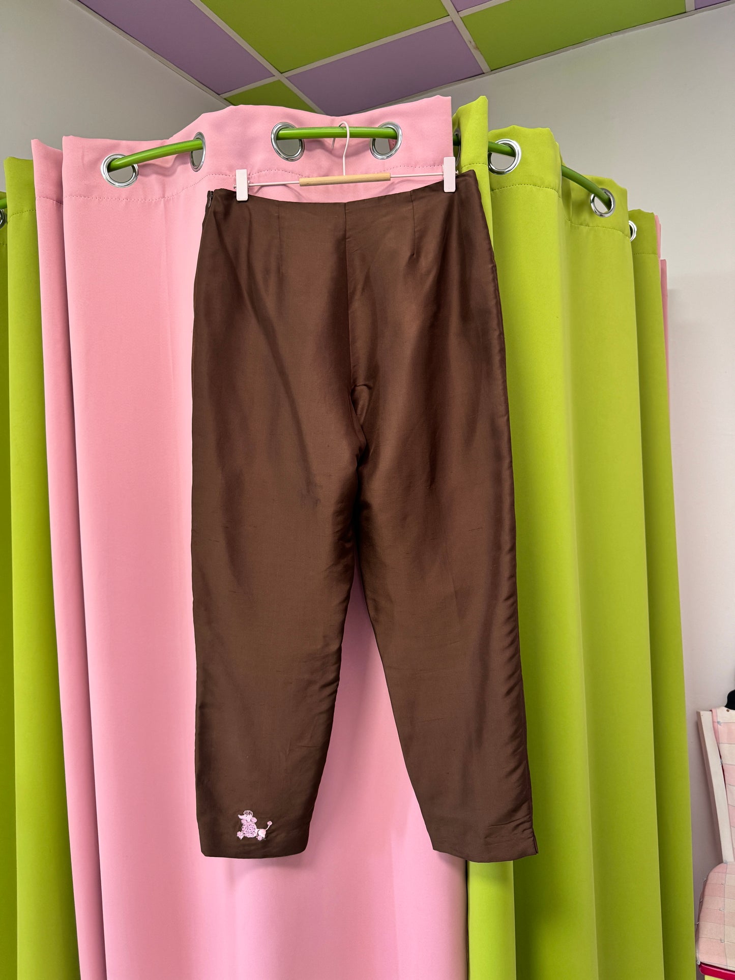 Sz XL 100% Silk Poodle Capris